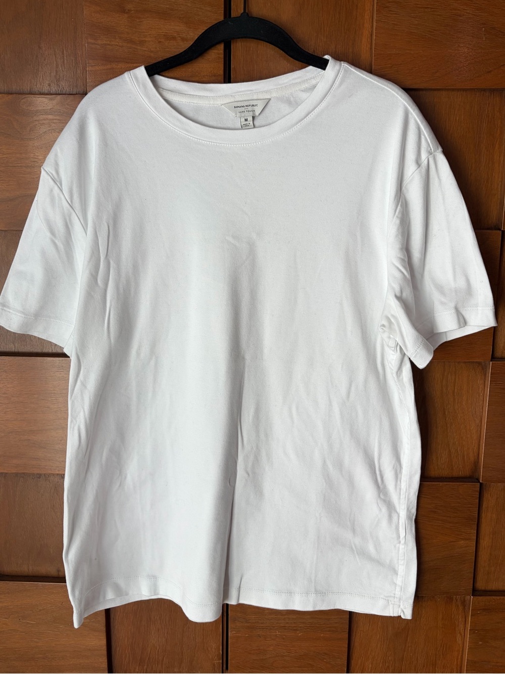 Banana Republic Lux Touch White Short Sleeve Crewneck T-Shirt